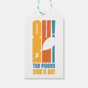 Oh, The Places You'll Go! Tall Retro Typography Gift Tags
