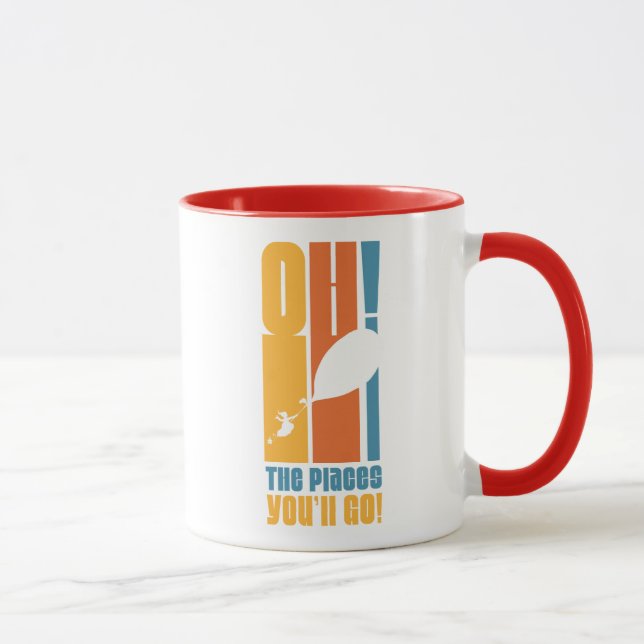 Oh, The Places You'll Go! Tall Retro Typography Mug (Right)