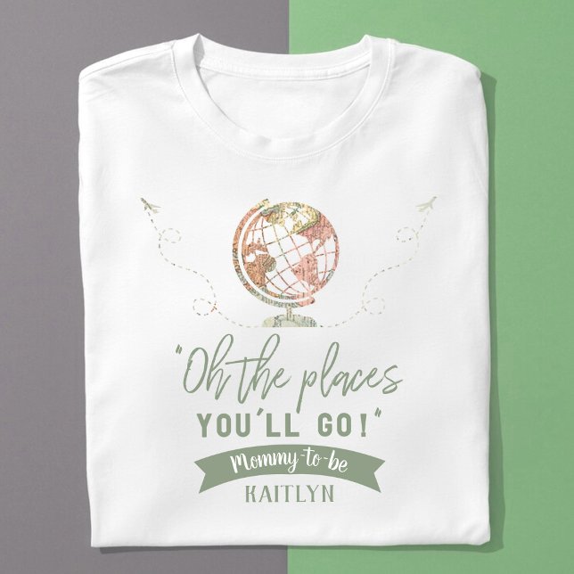 "Oh The Places You'll Go!" Travel Map Baby Shower T-Shirt (Creator Uploaded)