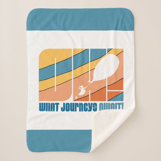 Oh, The Places You'll Go! "What Journeys Await" Sherpa Blanket (Front)