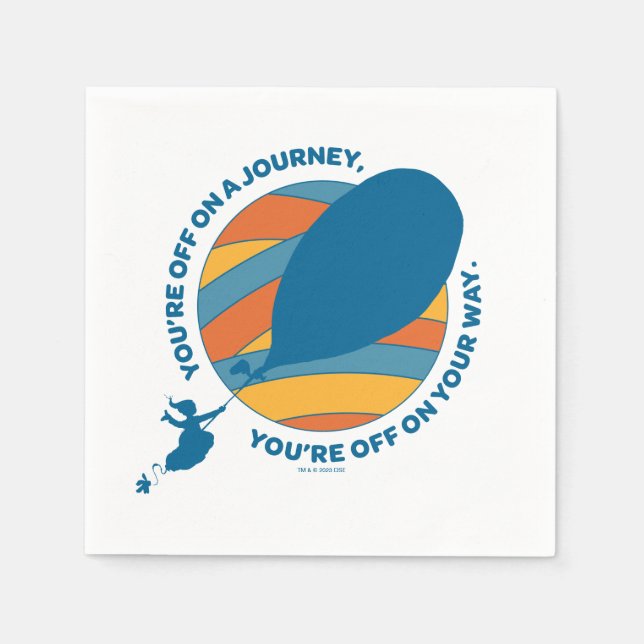 Oh, The Places You'll Go! "You're Off On Your Way" Napkin (Front)