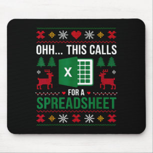 Oh This Calls For A Spreadsheet Christmas _1 Mouse Mat