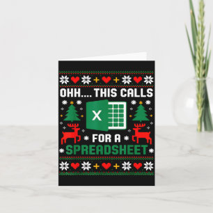 Oh This Calls For A Spreadsheet Christmas Santa Ex Card
