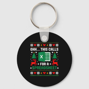 Oh This Calls For A Spreadsheet Christmas Santa Ex Key Ring