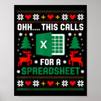 Oh This Calls For A Spreadsheet Christmas Santa Ex