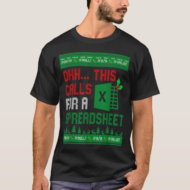Oh This Calls For A Spreadsheet Christmas Sweater  (Front)