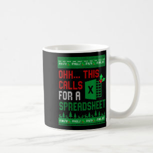 Oh This Calls For A Spreadsheet Christmas Sweater Coffee Mug