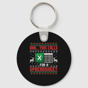 Oh This Calls For A Spreadsheet Christmas Sweater Key Ring