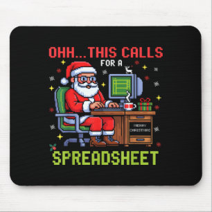 Oh This Calls For A Spreadsheet Christmas Sweater  Mouse Mat
