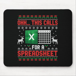 Oh This Calls For A Spreadsheet Christmas Sweater  Mouse Mat