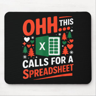 Oh This Calls For A Spreadsheet Christmas Sweater Mouse Mat