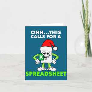 Oh This Calls For A Spreadsheet Excel Christmas Co Card