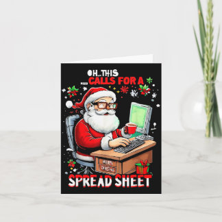 Oh This Calls For A Spreadsheet, Funny Excel Chris Card