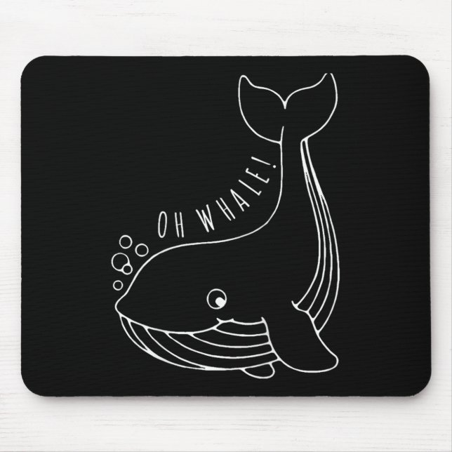 Oh Whale Funny Gift  Mouse Mat (Front)