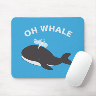 Oh Whale Funny Ocean Sea Animal Fish Pun Mouse Mat