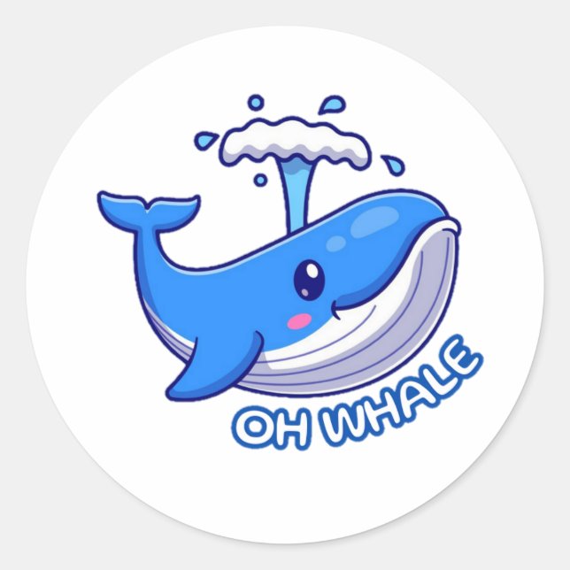 Oh Whale Sticker (Front)
