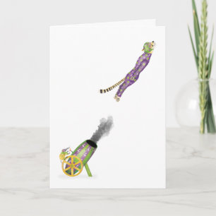 Oh what a circus! flying cheetah card