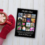 Oh What a Year in Review 16 Photo Picture Collage Card<br><div class="desc">Oh what a year! Christmas holiday photo card with lots of photos and custom text. Use sixteen pictures to create a one of a kind gift! Easily upload photos from your cell phone or personal mobile device and create one of a kind multi photo greeting cards for friends, family with...</div>