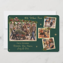 Oh What Fun 4 Photo Christmas Card