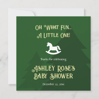 Oh What Fun, A Little One! Baby Shower Thank You Card