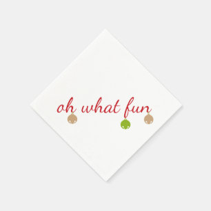 Oh What Fun! Christmas bells paper napkins
