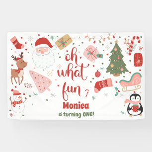 Oh what fun christmas birthday banner