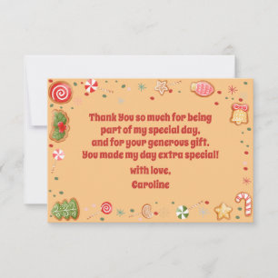 Oh what fun christmas birthday thank you card