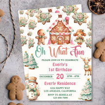 Oh What Fun Christmas Gingerbread Cookies Birthday