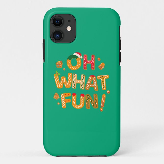 Oh What Fun Christmas Gingerbread Cookies Case-Mate iPhone Case (Back)
