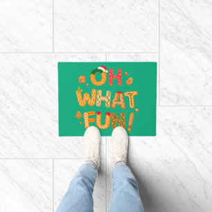 Oh What Fun Christmas Gingerbread Cookies Doormat