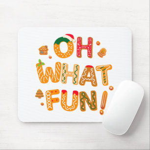 Oh What Fun Christmas Gingerbread Cookies Mouse Mat