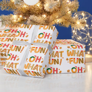 Oh What Fun Christmas Gingerbread Cookies Wrapping Paper