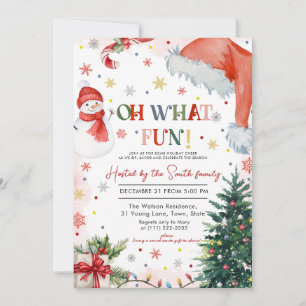 Oh What Fun Christmas holiday Party Invitation