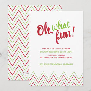 Oh, What Fun Christmas Holiday Party Invitation