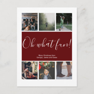 Oh What Fun Christmas Holiday Personalised Postcard