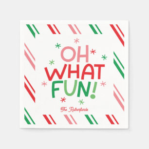 Oh What Fun Christmas Paper Napkin