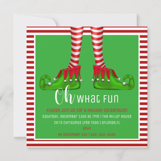 Oh, What Fun Christmas Party Invitation (Front)