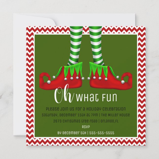 Oh, What Fun Christmas Party Invitation (Front)