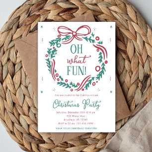 Oh What Fun Christmas Party Invitation 