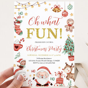 Oh What Fun Christmas Party Invitation