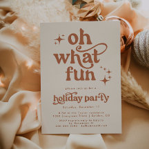 Oh What Fun Christmas Party Invitation