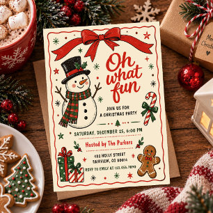 Oh What Fun Christmas Party Invitation