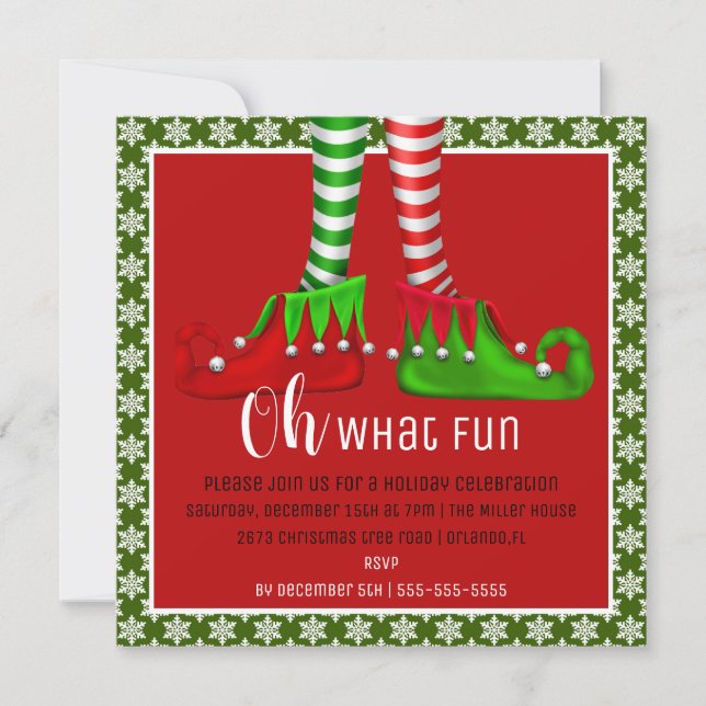 Oh, What Fun Christmas Party Invitation (Front)