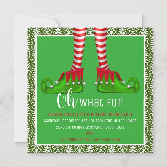Oh, What Fun Christmas Party Invitation (Front)
