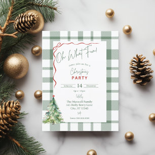 Oh What Fun Christmas Party Invitation Postcard