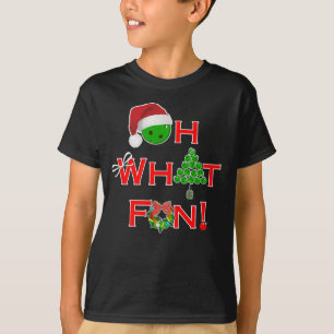 Oh What Fun Christmas Pickleball Dark T-Shirt