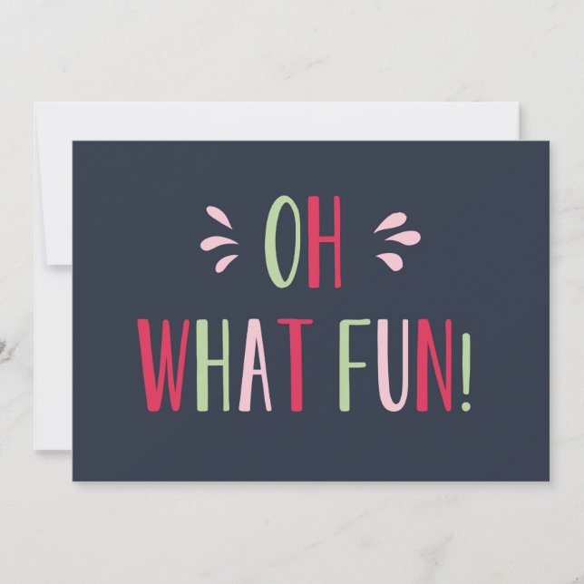 Oh what fun Christmas Postcard (Front)