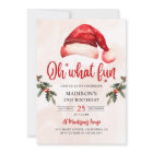Oh What Fun Christmas Santa Hat Birthday Party