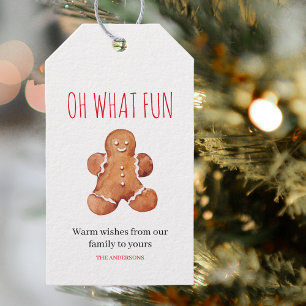Oh What Fun Christmas Sweet Ginger Cookies Gift Tags