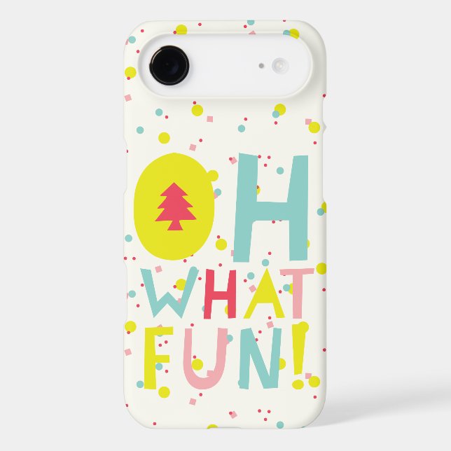 Oh What Fun Christmas Tree Colourful Confetti Dots (Back)